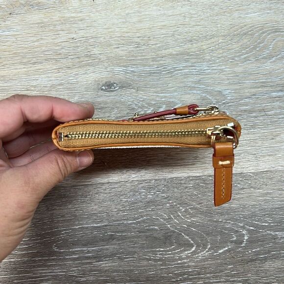 Dooney & Bourke Red and White Striped coin purse - Picture 4 of 10